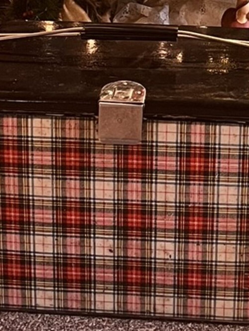 Vintage GSW Plaid Picnic Cooler Metal Ice Chest Tin 1950s MCM Canada - Picture 11 of 11
